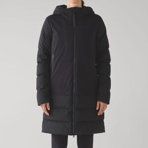 Lululemon Cold As Fluff Parka Black Size 6 Hooded Down Coat